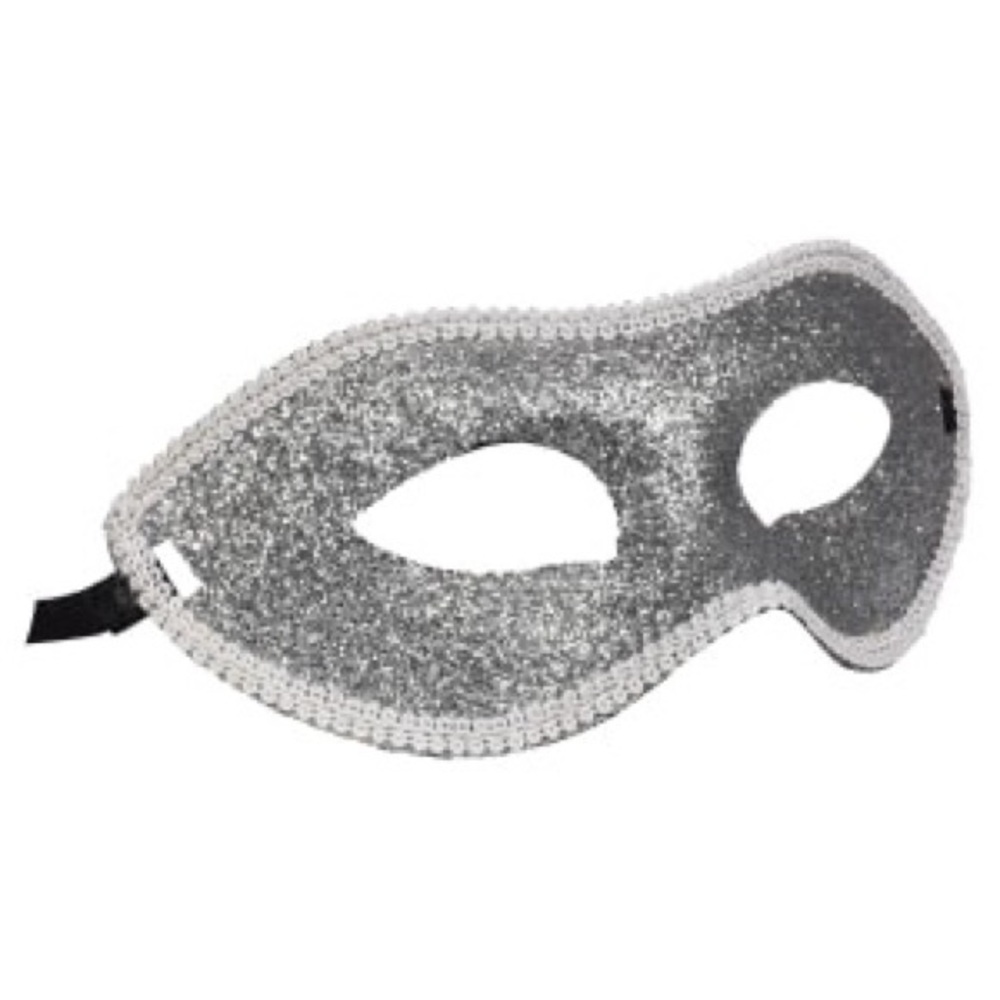 SILVER MARDI GRAS MASK NWT